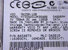 NBC LV Hitachi HTS542512K9SA00 120G HDD